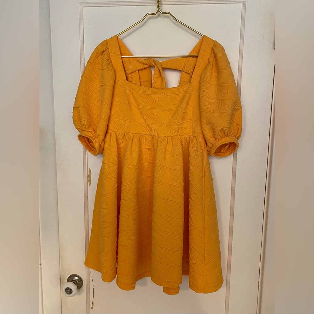 NWT Free People violet mini dress, S, orange